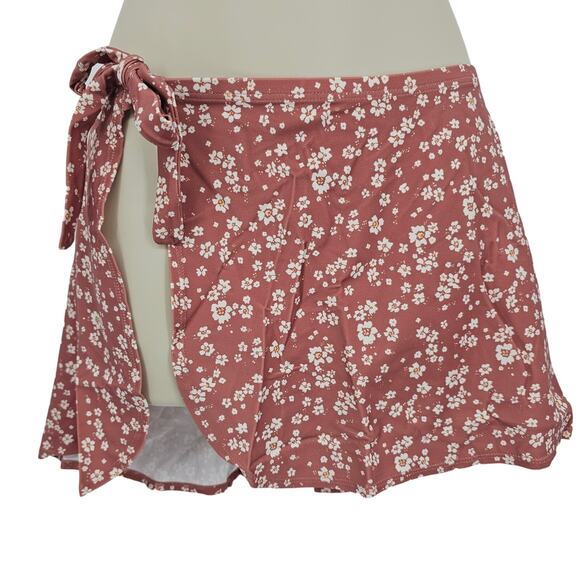 Andie Swim Womans size S The Sarong Bottom Ditsy Floral Rose Swimsuit Wrap NEW - Picture 1 of 7